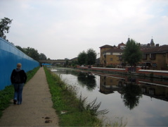 By the new Olympic Village