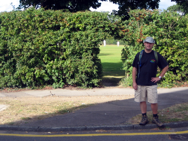 Tom Moreton wears a hat