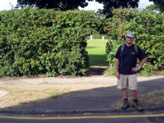 Tom Moreton wears a hat