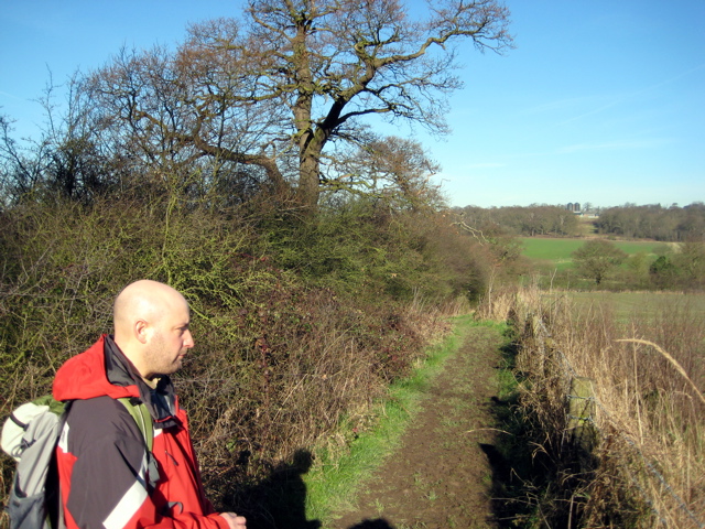 Tom surveys the Barren Winter Landscape